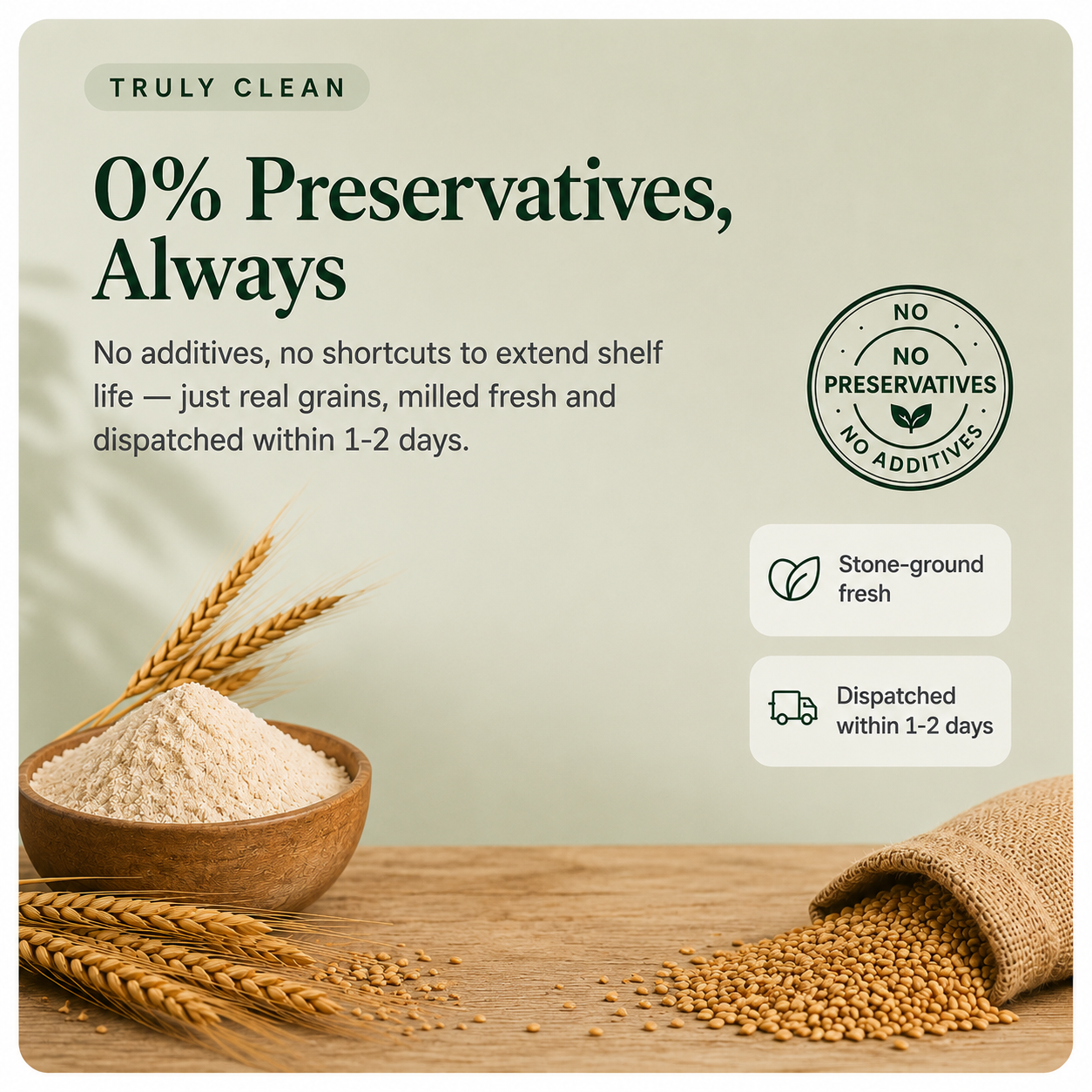Zero preservatives, always — dispatched within 1-2 days